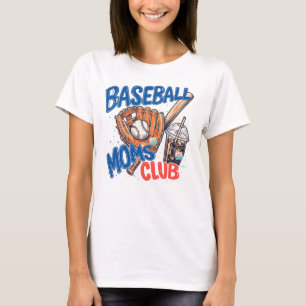 Baseball Mütter Club Spieltag Retro Sportmutter De T-Shirt