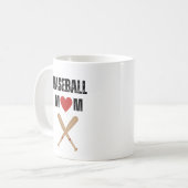 Baseball-Mutter Kaffeetasse (Vorderseite Links)