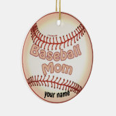 Baseball-Mutter Keramik Ornament (Rechts)