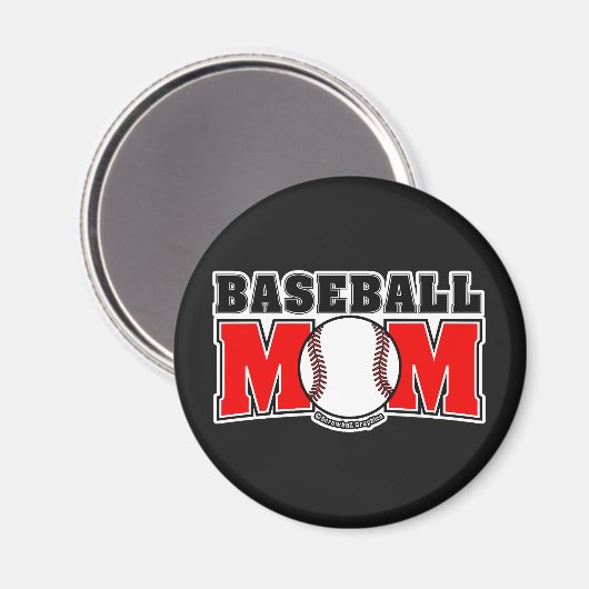 Baseball-Mutter Magnet (Vorderseite/Rückseite)