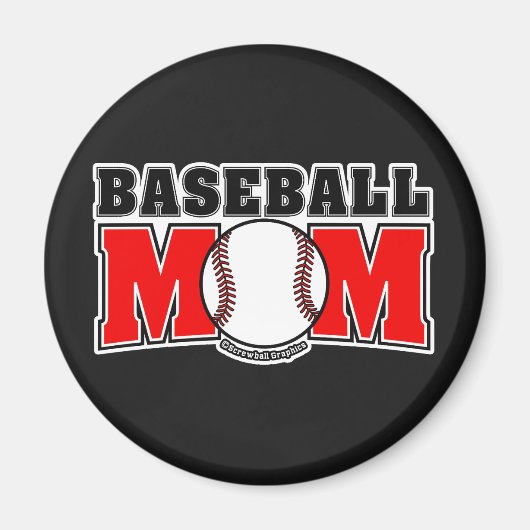 Baseball-Mutter Magnet (Vorne)