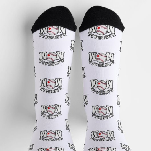 Baseball-Mutter Socken (Oben)