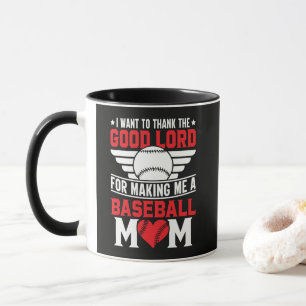 Baseball-Mutter Sport-Eltern Spieltags-Mutter Tasse