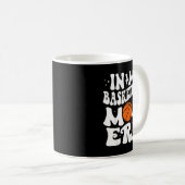 Baseball-Mutter-Vibes Cute Groovy Baseball Kaffeetasse (VorderseiteRechts)