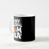 Baseball-Mutter-Vibes Cute Groovy Baseball Kaffeetasse (Vorderseite Links)