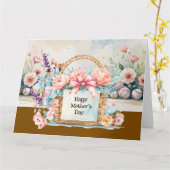 Baseball Muttertag mit Blumenkorb Karte (Gelbe Blume)
