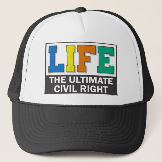 Baseball-Mütze mit einer pro-life-Botschaft. Truckerkappe