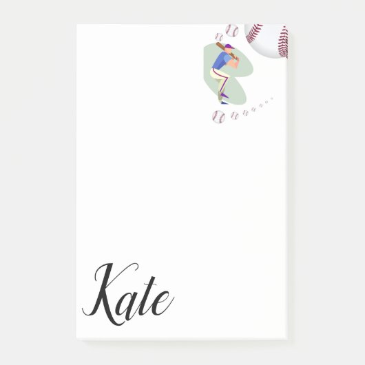 Baseball nach der Veröffentlichung Post-it Klebezettel (Vorderseite)