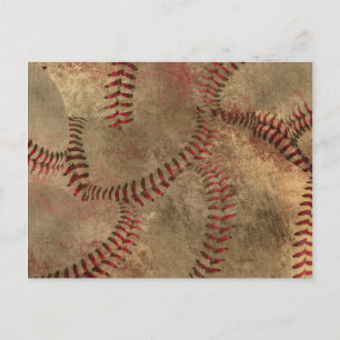 Baseball-Nähcollage-Hintergrund Postkarte