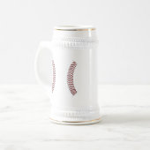 Baseball-Nähen Bierglas (Vorderseite Links)