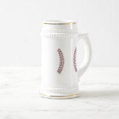 Baseball-Nähen Bierglas (VorderseiteRechts)