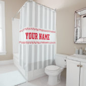 Baseball-nähender Sport themenorientiert mit Duschvorhang (Beispiel)