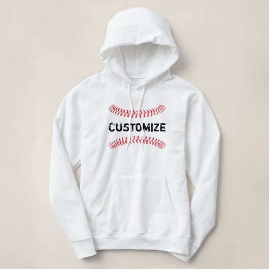 Baseball-Naht-benutzerdefinierten Baseball-Teamnam Hoodie (Design vorne)