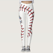 Baseball näht Jahreszeit Leggings (Vorderseite)