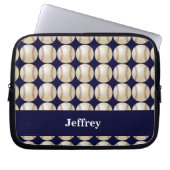 Baseball, Name, dunkelblauer Computer Laptopschutzhülle (Vorderseite)