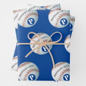 Baseball-Name für die benutzerdefinierte Monografi Geschenkpapier Set (Beispiel)