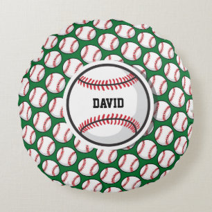 Baseball Name Runde Sport Kinder Dekor Spaß Rundes Kissen