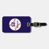Baseball | Name und Nummer Gepäckanhänger (Vorderseite horizontal)