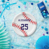 Baseball | Name und Nummer Pappteller (Party)