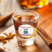 Baseball-Name und -Nummer Personalisiert Schnapsglas
