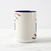 Baseball-Name und -Nummer Personalisiert Zweifarbige Tasse (Mittel)