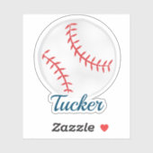 Baseball Name Watercolor Aufkleber (Blatt)