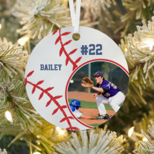 Baseball Namens Trikot Nummer Foto Andenken Ornament Aus Metall