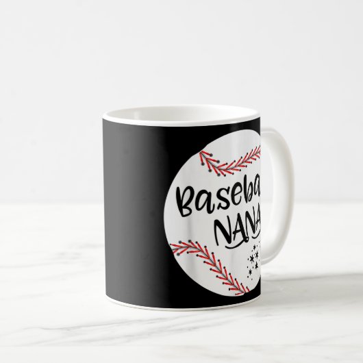 Baseball Nana Oma Frauen Weihnachtsmutter Kaffeetasse (VorderseiteRechts)