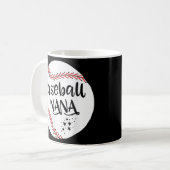 Baseball Nana Oma Frauen Weihnachtsmutter Kaffeetasse (Vorderseite Links)