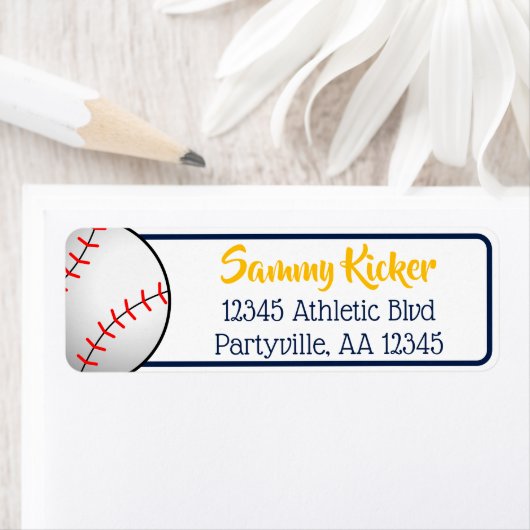 Baseball Navy & Gold-Adresse (Insitu)