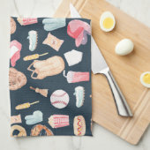 Baseball Navy Textur Geschirrtuch (Viertel Falte)