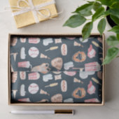 Baseball Navy Textur Seidenpapier (Geschenk)