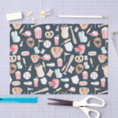 Baseball Navy Textur Seidenpapier (Handwerk)