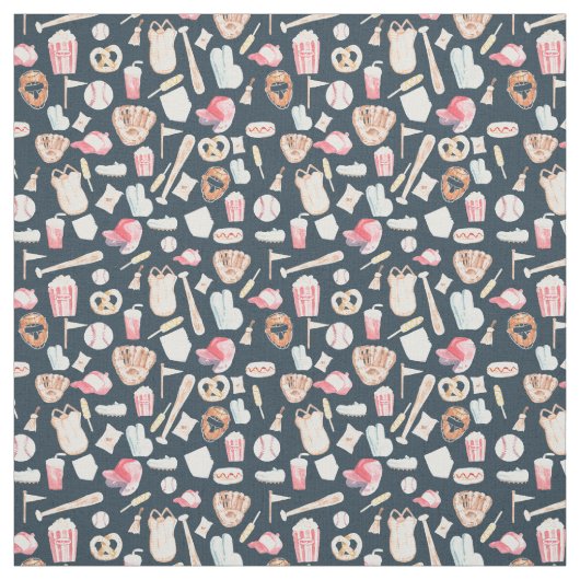 Baseball Navy Textur Stoff (Muster)