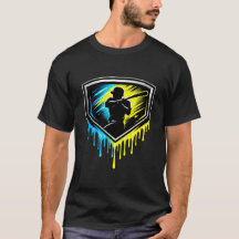 Baseball: Neon-Drip-Batter-Schild-Emblem