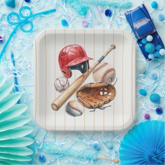 Baseball-Neuling Geburtstag Pappteller (Party)