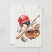 Baseball-Neuling Jungen Geburtstag Dankeskarte (Rückseite)