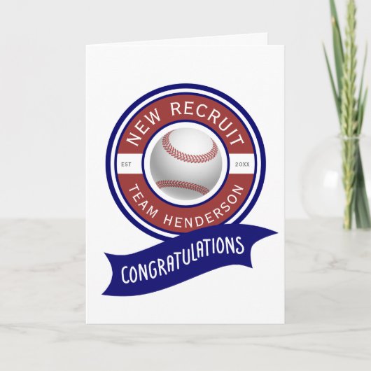 Baseball New Baby Herzlichen Glückwunsch Gruß Karte (Vorderseite)