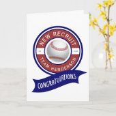 Baseball New Baby Herzlichen Glückwunsch Gruß Karte (Gelbe Blume)