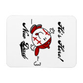 Baseball New Dad T - Shirt und Geschenke Magnet (Horizontal)
