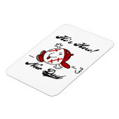 Baseball New Dad T - Shirt und Geschenke Magnet (Linke Seite)