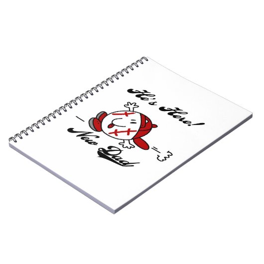 Baseball New Dad T - Shirt und Geschenke Notizblock (Linke Seite)