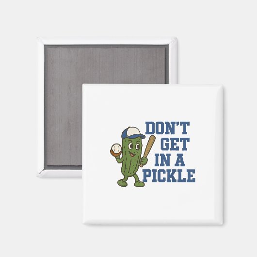 Baseball nicht in einem Picknick Funny Baseball Re Magnet (Vorderseite/Rückseite)