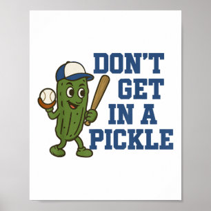 Baseball nicht in einem Picknick Funny Baseball Re Poster