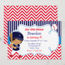 Baseball Niedlich American Boy Geburtstag Einladung