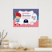 Baseball Niedlich Blonde Hair Boy Birthday Poster (Küche)