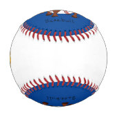 Baseball Niedlich Kids Cartoon Bull (Rückseite)