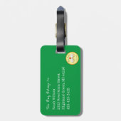 Baseball Niedlich Kids Cartoon Bull Gepäckanhänger (Rückseite vertikal)