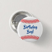 Baseball Niedlich Sports 1. Geburtstag Party Button (Vorne & Hinten)