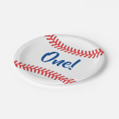 Baseball Niedlich Sports 1. Geburtstag Party Pappteller (Schrägansicht)